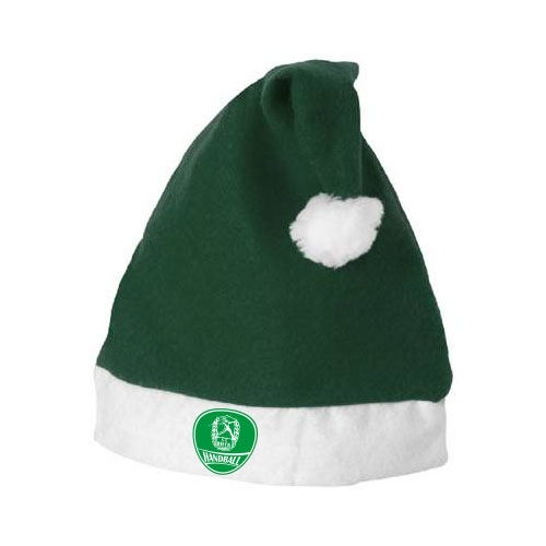 Weihnachtsmütze grün-weiß mit Logo