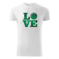 Handball LOVE T-Shirt in grün-weiß